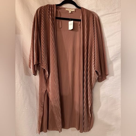 Alchemy Thread Pink Stripe Burnout Cardigan Size medium - Picture 1 of 3